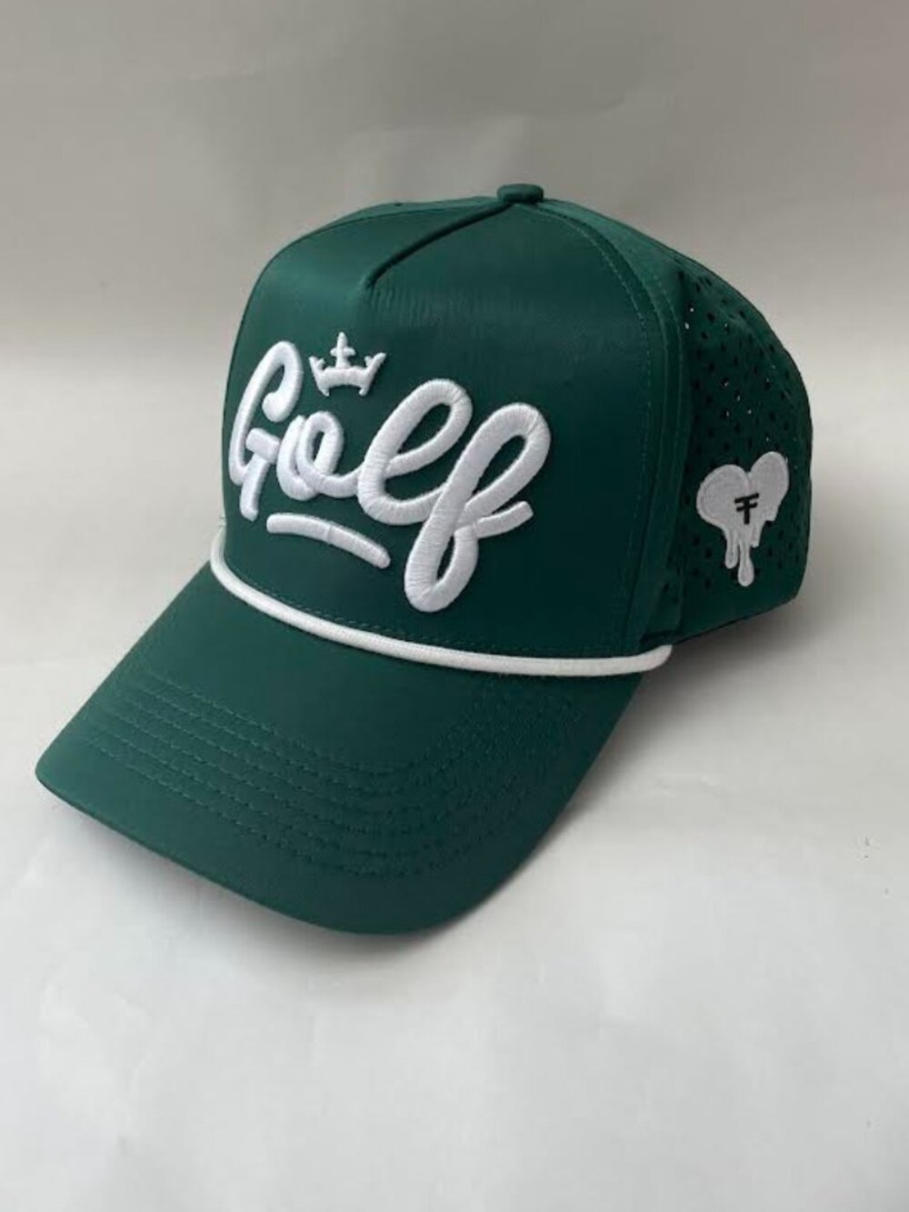 Family Forever Apparel Green Golf Hat 3D Embroidered Rope Brim Snapback NWoT